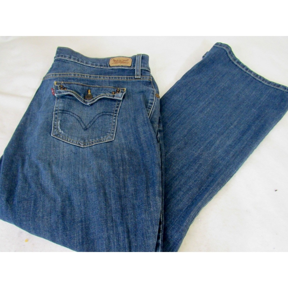 Levis Strauss & Co. 515 Womens Blue Stretch Boot Cut Jeans Size 16